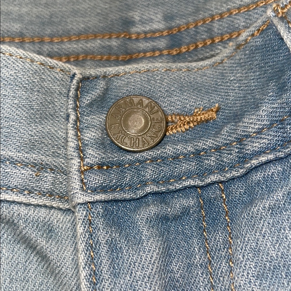 Armani Exchange Light Blue Distressed Slim 5 pocket Jeans NWT 30 x 33 30R - Picture 8 of 13